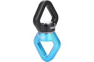 Alomejor Escala giratoria Aleación de Aluminio Triangular Rotacional Dispositivo 30KN Cuerda de 360 ​​Grados Conector Giratorio para Hamaca Escalada en Roca Swing Yoga Ingeniería(Blue&Black)