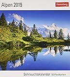 Alpen - Kalender 2019: Sehnsuchtskalender, 53 Postkarten by