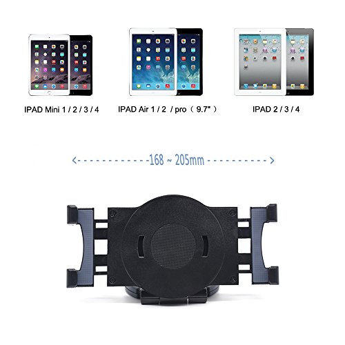 Coolplay Tablet-Ständer – 360° rotierende leichte tragbare Halterung für Tablets 7-10 Zoll iPad, Kindle, E-Reader, Smartphones und mehr (Schwarz) - 6