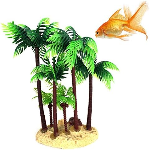 ALINT 1PC Simulated Mini-coconut Small Aquarium Made Of Fake Aquatic Plants With Tree Coconut Aquariums Decorations