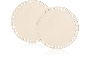 YQQYG 2 Pieces Basket Floors for Crochet Basket Weaving Set Crochet Basket Base Wooden Base for Crochet Basket Basket Making Accessories Circle Wood Basket Base for DIY Crochet or Knitting, Weaving