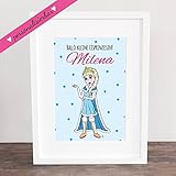 Bild, Poster, Kunstdruck, Deko, handgezeichnet, Eiskönigin 