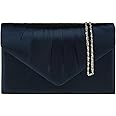 Leah Ward Women's Satin Clutch Bags Party Wedding Evening Handbag 8002