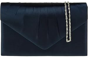 LEAHWARD Leah Ward Women's Satin Clutch Bags Party Wedding Evening Handbag 8002