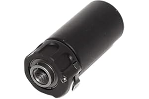 AIRSOFT WEBSITE Airsoft Gear Parts Accessories 5KU QD Mini Airsoft Suppressor with -14mm CCW Flashider Black