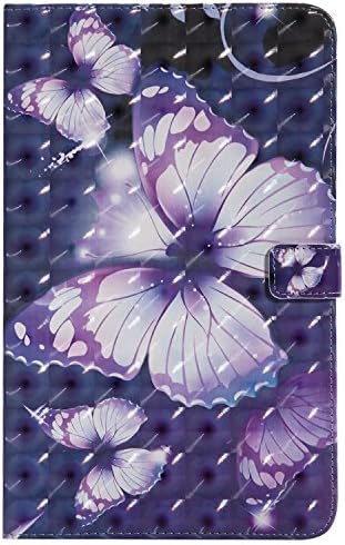 Samsung Galaxy Tab T560 Case , Multi-Function Screen Protector PU Leather , Ultra Slim Lightweight with Stand/Auto Sleep Wake-up Function Ciover Smart Case for Samsung Galaxy Tab T560 Case - Black Butterfly + 1X Dust plug &amp; Dustproof cloth