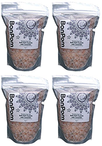 (4 PACK) - BonPom - Himalayan Bath Salt Lavender | 1kg | 4 PACK BUNDLE