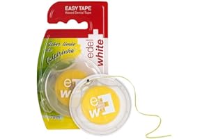 edel+white Easy Tape Fil dentaire Caipirinha 70 m I Dental Floss avec goût menthe et caipirine I Nettoyant interdentaire pour une hygiène buccale en profondeur