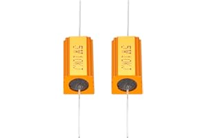 YOKIVE 2pz Alluminio Custodia Resistenza, Ufficio LED Convertitore Sostituzione Filo Avvolto Resistenza, Ottimo per Quotidiano Utilizza (Oro, 5W 10K Ohm)
