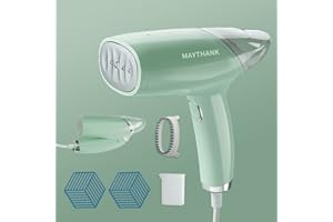 MAYTHANK Ferro da Stiro Verticale Vapore Portatile, Ferro da Stiro da viaggio Pieghevole Piccolo Potente 1200W,Riscaldamento in 30s,per indumenti, viaggi e casa
