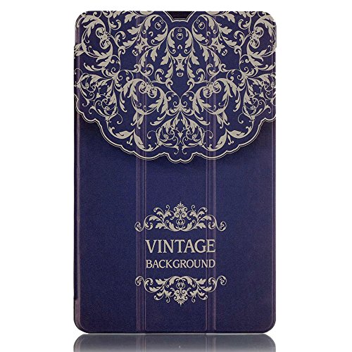 Hülle für Galaxy Tab A 10,1 Zoll Leder,Samsung Tab A 2016 Tasche,PU Leder Schutzhülle Smart Hülle Stand Folio Cover Case für Samsung Galaxy Tab A6 10.1 Zoll SM-T580N / SM-T585N Tablet,Vintage Blumen - 2