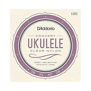 D'Addario EJ65C Pro-Art Custom Extruded NylonUkulele Strings, Concert
