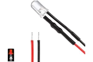 UMTMedia® 1 Piece 5mm Flashing Red 12V Pre-Wired LEDs Lamp Wired LED 9V 12 Volts