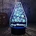 Produktbild 3D Optical Illusion Lampe Led Nachtlicht Neue Kreative Schneeflocke Weihnachtsbaum 3D Led Beleuchtung Nachtlicht S Warme Schreibtischlampe Home Decro Frohes Neues Jahr Geschenk Für Kinder
