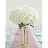 Nettenevime Artificial Flower Hydrangea Bundle White 5 Heads Large Size 43 cm