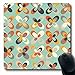 Produktbild Luancrop Mousepads für Computer Geometric Midcentury Retro Vintage Braun Form Orange 50S 60S 70S Abstract Floral Skandinavisch rutschfeste Oblong Gaming Mouse Pad
