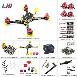 LHI 218mm Mantis218 2019 Neueste Race Quad ARF 218mm Carbon Rahmen + Omnibus F4 V5 Flugregler DX2205 2300KV Motor + Littlebee 20A ESC FPV Quadcopter Upgrade Version 220