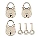 Imported Set of 3 Round Cheek Pig Padlock with Keys Travel Locker Lock - Silver M RS.560.00