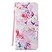 Produktbild Samsung Galaxy A5 2018 / A8 2018 Hülle, Chreey PU Leder Schutzhülle mit Verträumte Blumen Muster Bumper Flip Wallet Case Handyhülle