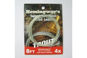 Aventik Hemingway's Tapered Hand Woven Furled Leader-Trout Fishing Leaders(8FT 4X)