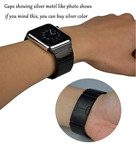 EloBeth Ersatzarmband für Apple Watch Armband, Edelstahl mit Metallschließe 42mm - 6