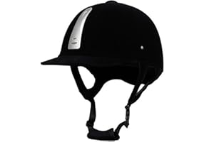 Kisbeibi Riding Helmet, Horse Riding Sport Helmets Protective Head Gear for Women Men Equestrian Equipment (Black+Silver,size:56cm)