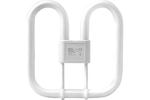 CROMPTON LAMPS Crompton Lampade CFL 2D 28W GR8 4000K Bianco freddo satinato 2050lm 2-Pin Risparmio Energetico DD Compact Fluorescente CC Slim Opal Lampadina