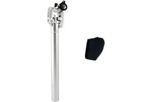 SR Suntour SP12 NCX Suspension Seat Post, Silver, 31.6x400mm, Mountain Bike, Internal Coil w/ Preload Adjust