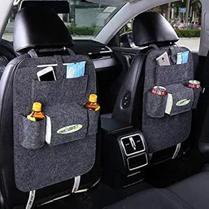 DHAVJ 7 Pocket Car Auto Seat Back Organizer Back Seat Organiser Mobile Pen Tissue Lunch Box Holder Multi Pocket Storage Hanger for All Cars-Multi Colors