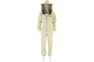 LYSON Optima Line Beekeeper Suit with Removable Hat Round Veil Work Bee Suit Beekeeper Clothing Protection Against Bees Insects Beekeeping Supplies Size (S-XXXL)