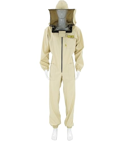Combinaison Apiculteur Best Bee - Tissu Épais Coton, Capuche Amovible, Fermeture Éclair Renforcée - Protection Anti-Piqûres Abeilles équipement Apiculteur Durable