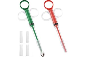 RAROUYI 2 unidades alimentador de tabletas alimentador de medicamentos para mascotas jeringa empujador de mascotas jeringa empujador de pastillas para gatos perros pequeños