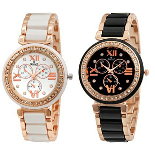 Swisstyle Analog Multicolour Dial Combo Watch for Women - SS-703W-703B