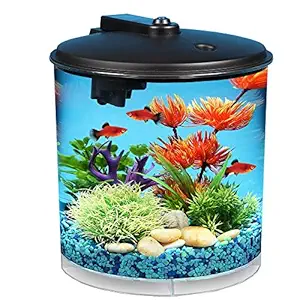 Aquarius Aquariums Kollercraft Aquarius Aquaview 360 Aquarium Kit With Led Light - 2-Gallon