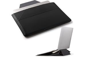 MOFT Housse de Transport pour Ordinateur Portable et Support, Deux Angles réglables, Pièces Ultra Fines pour Ordinateur Portable de 13" et 14", Compatible avec MacBook Pro/Air 2021 et 2022, Noir