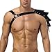 Price comparison product image Homelex Men Black Sexy Leather Bulldog Body Chest Harness Club Shoulder Straps(5)