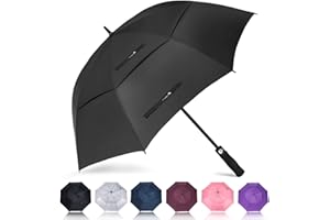 ZOMAKE Regenschirm Groß L/XL/XXL - Großer Golf Umbrella Sturmfest für 1-3 Personen - Golfschirm Gross Automatik Auf Und Zu,Übergroß Doppelt Überdachung Stockschirm Mit Tragegurt Für Herren