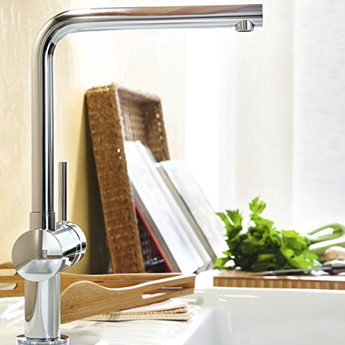 GROHE Minta Küchenarmatur, Schwenkbegrenzung 0°/150°/360°, L-Auslauf 31375000 - 3