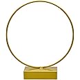 Aadya Crafts Metal Round Stand Gold Colour 10X10 inch Big Stand Golden Metal Stand for Resin Clock, Resin Frame, Resin Coaster, Home Decoration, Pack of 1 pcs.