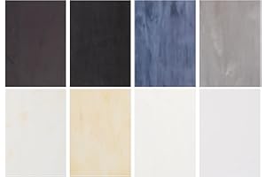 sourcing map 8 fogli di vetro colorato, 10,2 x 15,2 cm, piastrelle in vetro per mosaico per progetti fai da te, decorazioni per la casa, serie bianco e nero