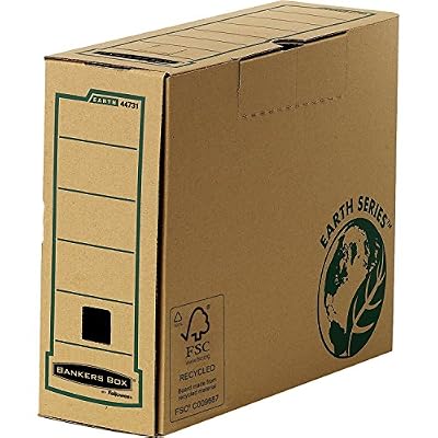 Fellowes Earth Series Lot de 20 Boîtes d'archives A4+ dos de 10 cm montage manuel Marron