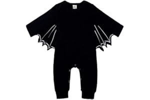 Kungfu Mall Toddler Newborn Baby Boys Girls Bat Pattern Romper Hat and Rattle Drum for Halloween Xmas Party Fancy Dress Cosplay Costume