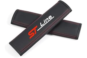USSAY 2 Pezzi Auto Copri Cintura di Sicurezza per Ford ST Line Kuga MK3 MK2 MK4 S Max Focus Puma Fiesta Imbottiture Cinture di Sicurezza Protezione Auto Accessori,A