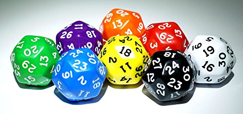 Preisvergleich Produktbild Würfelzeit 8401 - Würfel w30 opaque mix (8 Würfel im Polybeutel)
