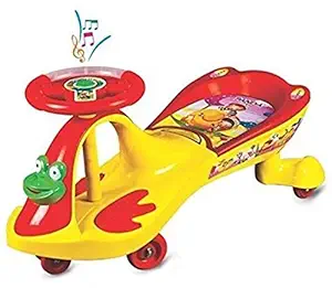 ODELEE Plastic Swing Car for Kids (Yellow)