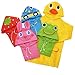 HuntGold Cute Kids Children Boy Girl Rain Coat Outwear Cartoon Hooded Waterproof Raincoat(red)