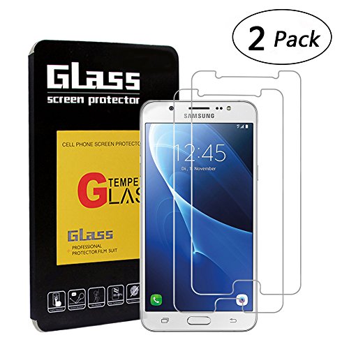 (2 Stück) banqiao Panzerglas Schutzfolie Gehärtetem Glas Schutzfolie für Samsung Galaxy J7 (Jahr 2016) mit 9H Härte (kratzfest Kristall-klar & Bläschenfrei)