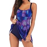 MRURIC☀ Bikini Damen Set bademode Damen Plus Size Print Tankini Badeanzug Beachwear Gepolsterte Badebekleidung Strandkleidung Schwimmen Set Schwimmanzug Swimsuit Tankini Badeanzüge