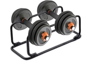 Keenso Support D'haltères avec Supports en Acier renforcé, Support de Stockage D'haltères Compact pour équipement de Fitness de Bureau à Domicile (Noir S)