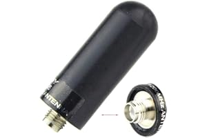 Asudaro Antena mini walkie talkie NA-805 SMA hembra de doble banda antena de mano corta compatible con Kenwood Baofeng GT-3 UV-5R Walkie Talkie Negro